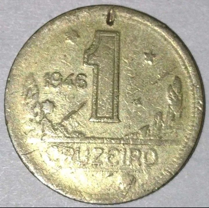 Lote de Moedas - 1 Cruzeiro 1946 - 50 Centavos 1945 1943 - Aceito Ofertas 