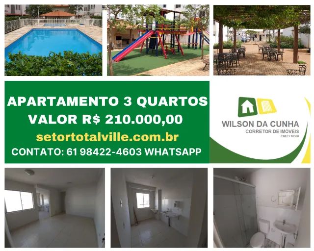 Apartamento em Condomínio Fechado Total Ville