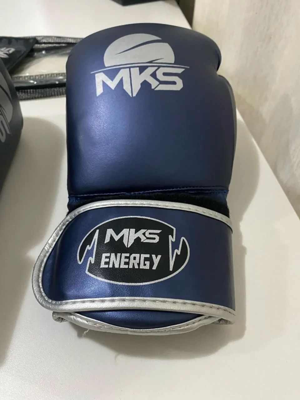 Luva De Boxe Mks Energy V2 Metalic Blue - Foto 2