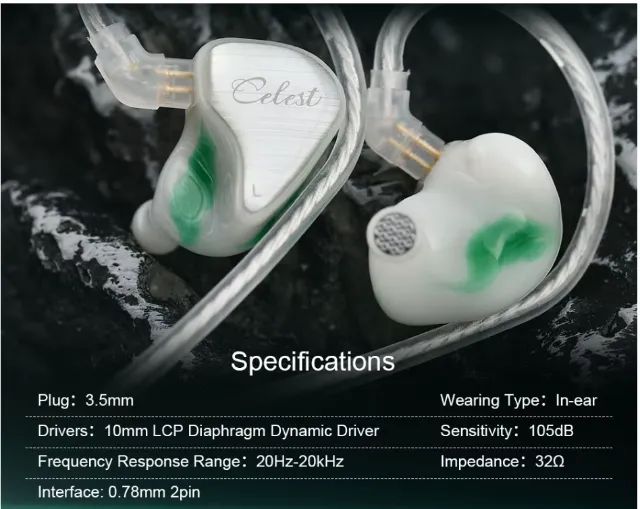 Fone In-ear Kinera Celest Wyvern Gamer Com Mic Profissional Branco - Foto 3