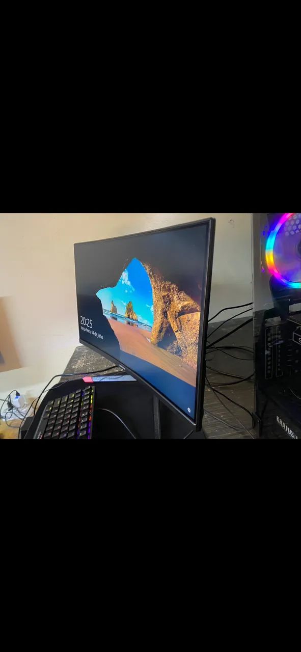 Monitor Gamer Curvo Warrior de 24" Full HD e 144Hz - Foto 3