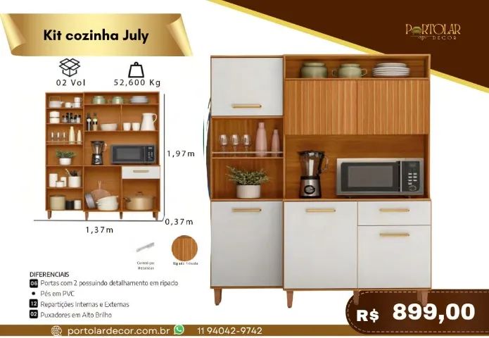 Kit Cozinha July, a pronta entrega 