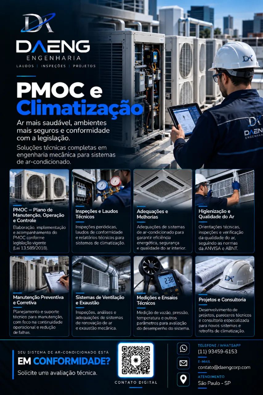 PMOC PARA AR-CONDICIONADO | ENGENHEIRO MECÂNICO | ART