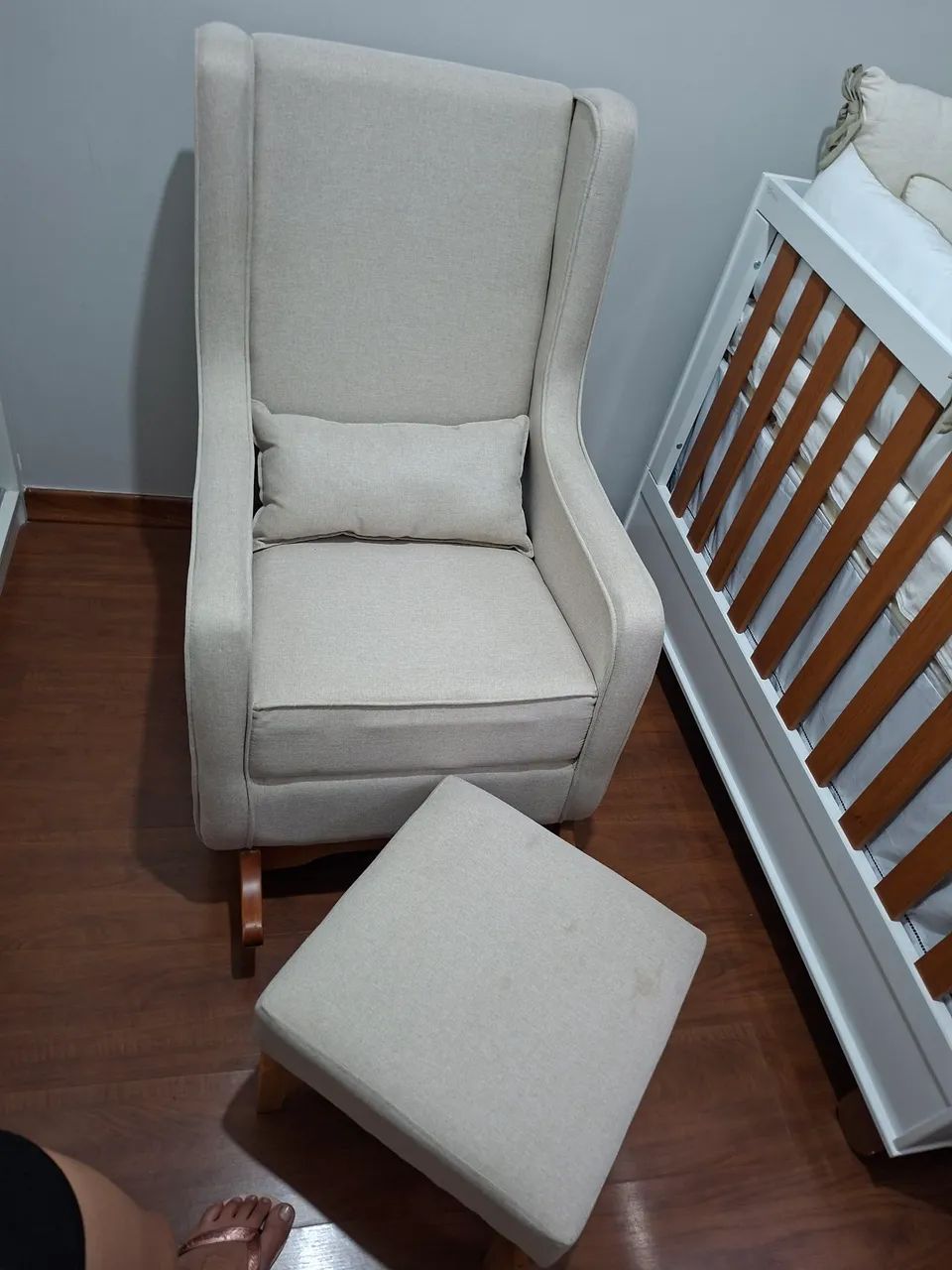 Poltronas amamentação linho 