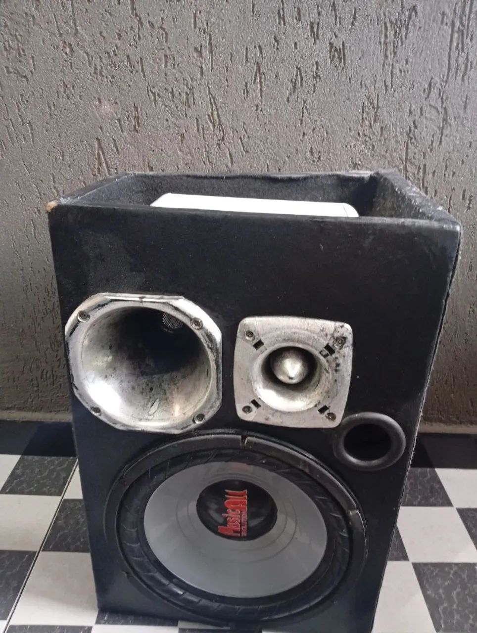 Caixa de som, módulo, alto falante, Tweeter e corneta