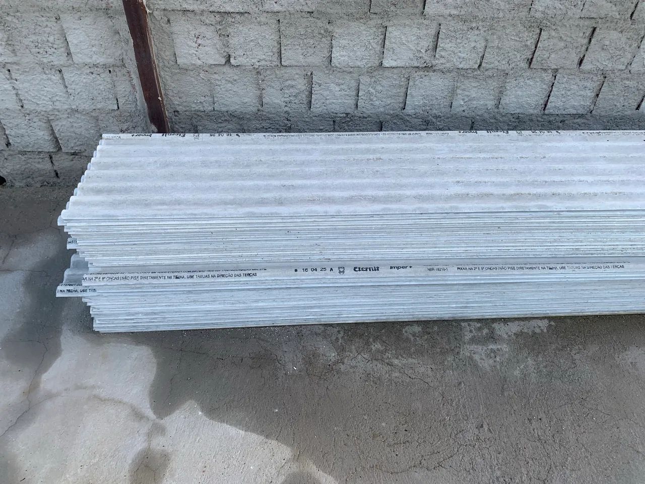 80 Telhas de fibrocimento 4mm de 2,44 x 0,50 Eternit - Foto 3