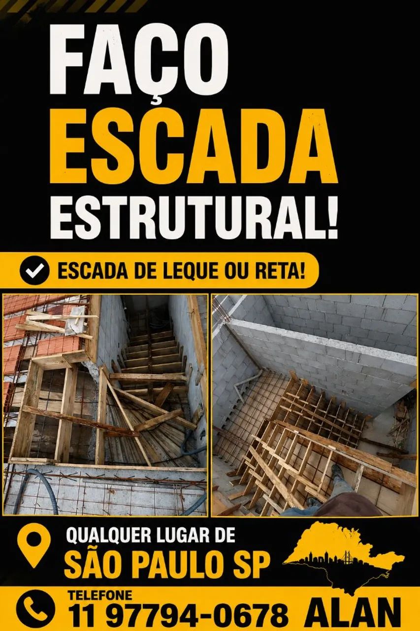 Faço escada estrutural 