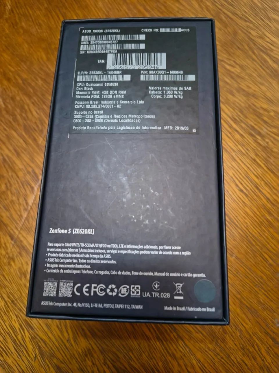 Caixa Original Celular Asus Zenfone 5 - Foto 3