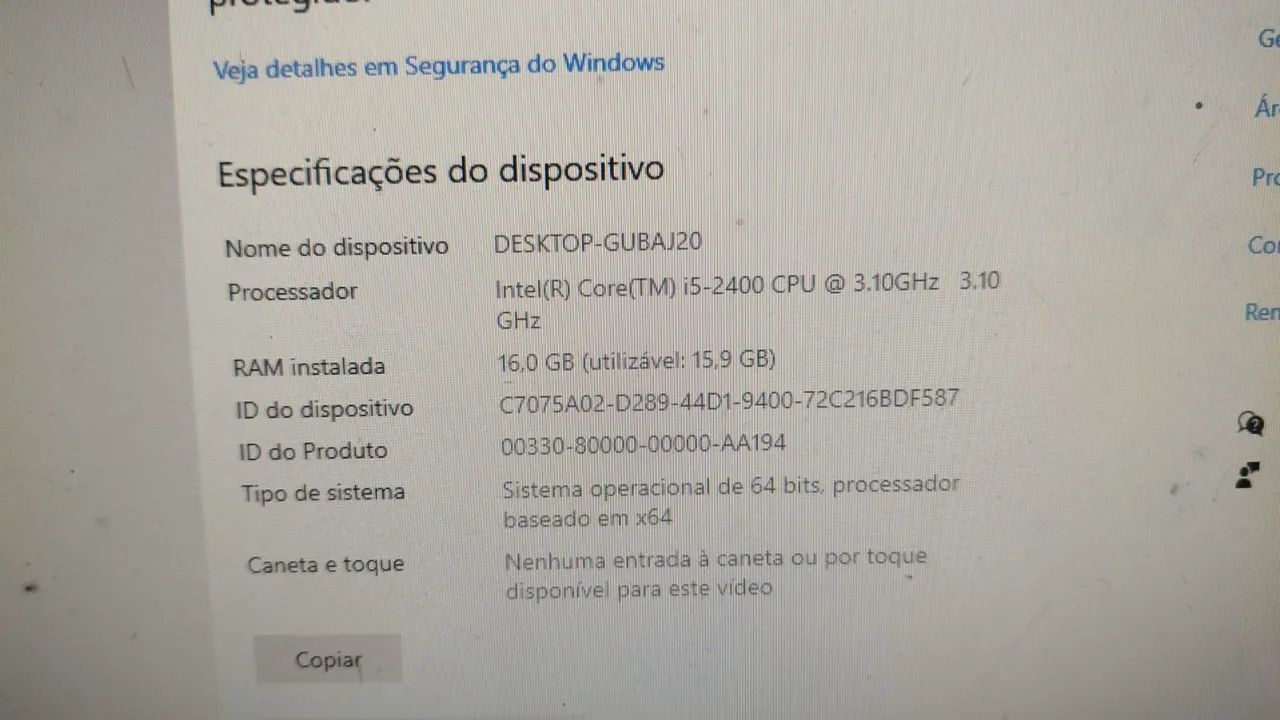 Vendo CPU Intel i5  16gb ram SSD 240gb - Foto 2