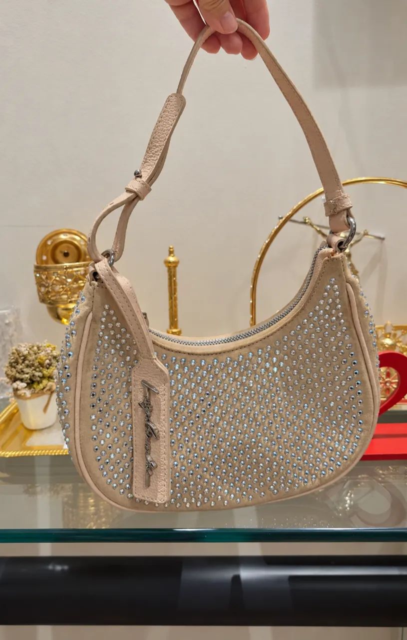 Bolsa Luiza Barcelos Meia Lua HotFix Rosa