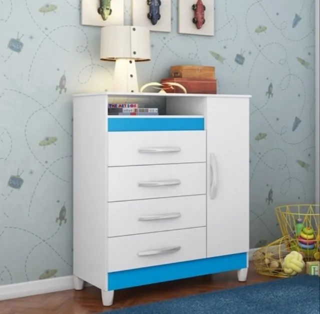 Cômoda Turquesa Quadriflex 1P 4G  - Foto 2