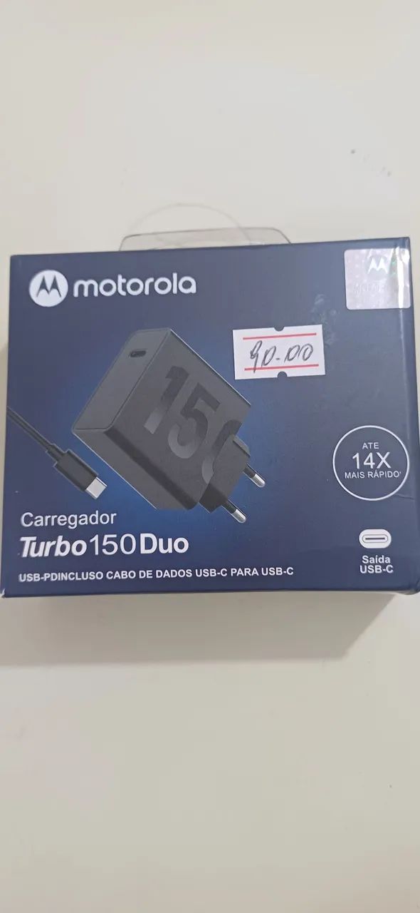Carregador Motorola Turbo 150 Duo Tipo C
