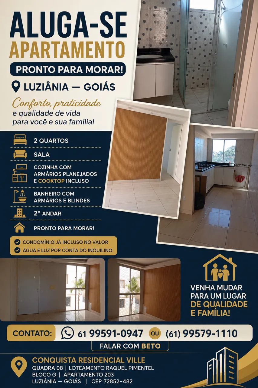 Alugo Partamento na cidade ocidental Goiás 