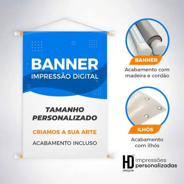 Impressão em Banner Lona Brilho ou Fosco