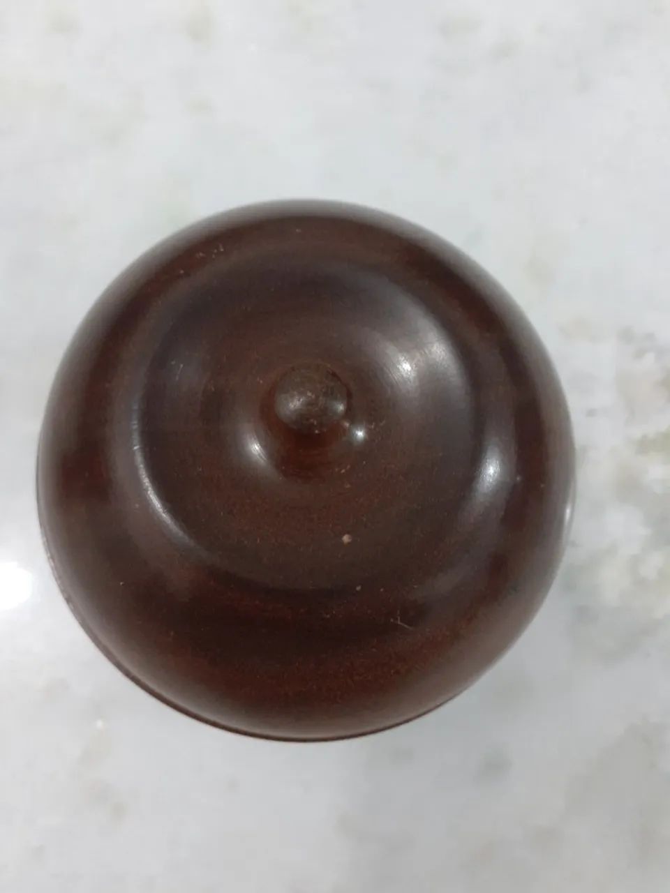 Potiche de Madeira Nobre Pequena com Tampa - 1960