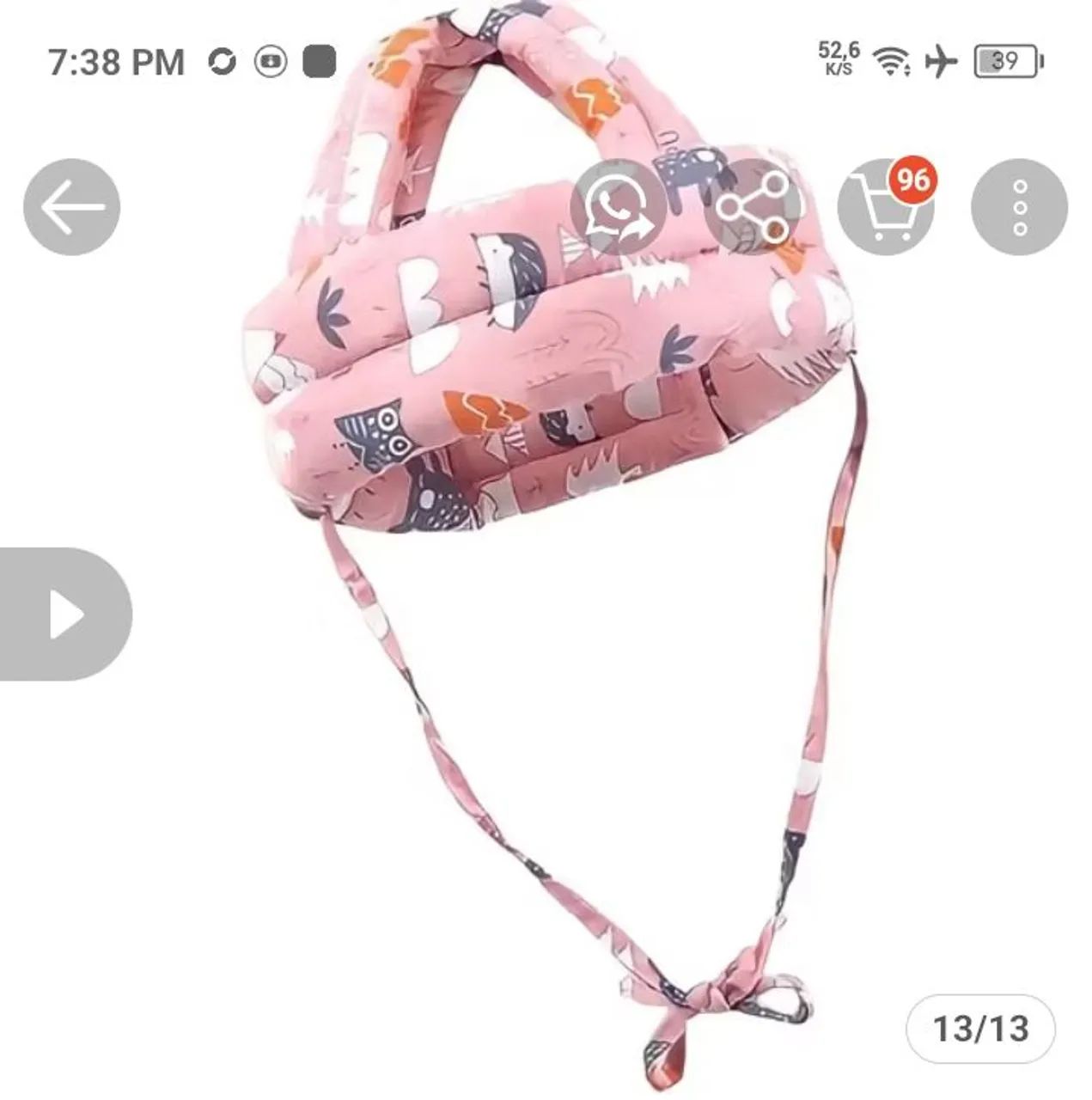 Chapéu de proteção de bebê 