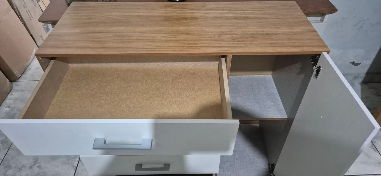 CÔMODA 5 GAVETAS E SAPATEIRA NUNCA USADA - Foto 2