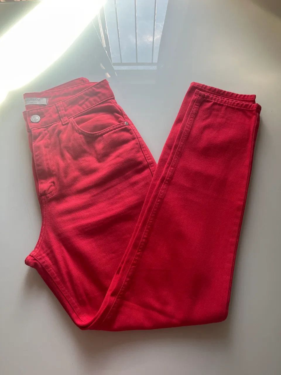 Calça jeans vermelha  - Foto 4
