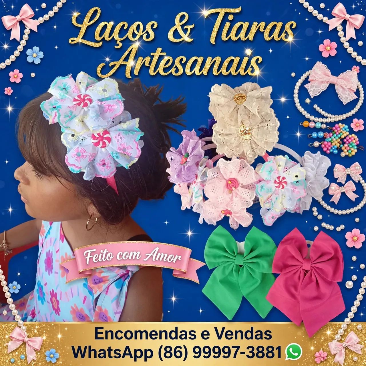 Tiaras, laços e acessórios para cabelos. - Foto 2