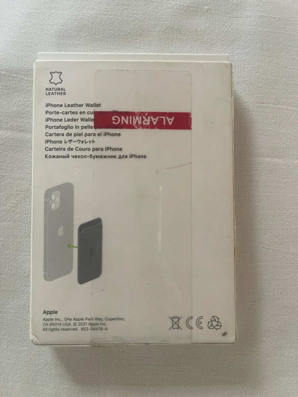 CARTEIRA DE COURO APPLE WALLET MARRON LISO - Foto 4