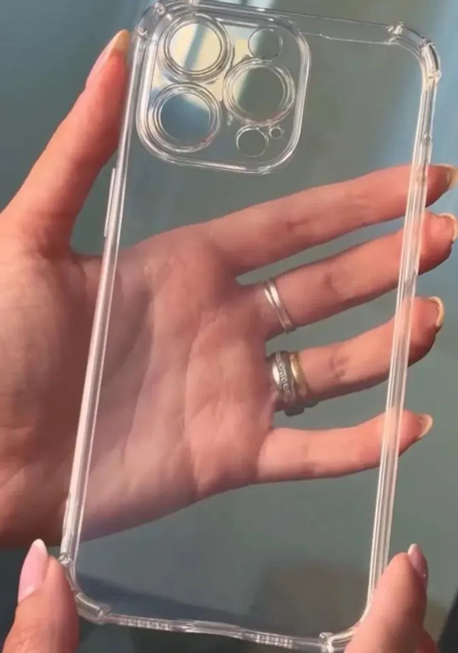 Capinha de silicone transparente iPhones 13 pro max - Foto 3