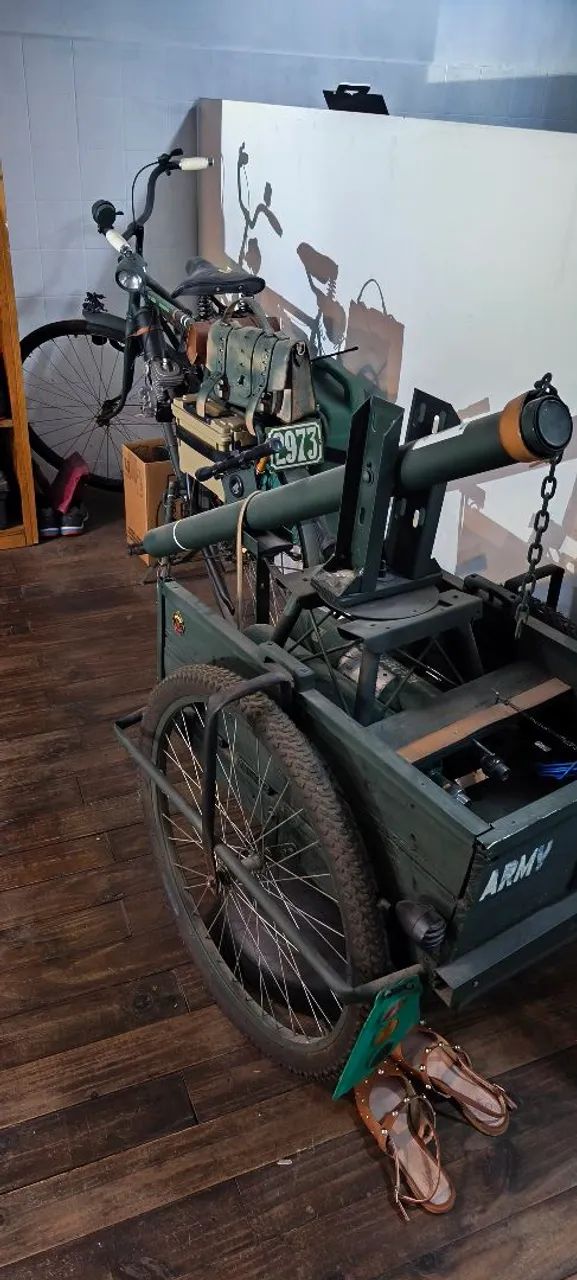Bicicleta Militar Antiga  - Foto 4