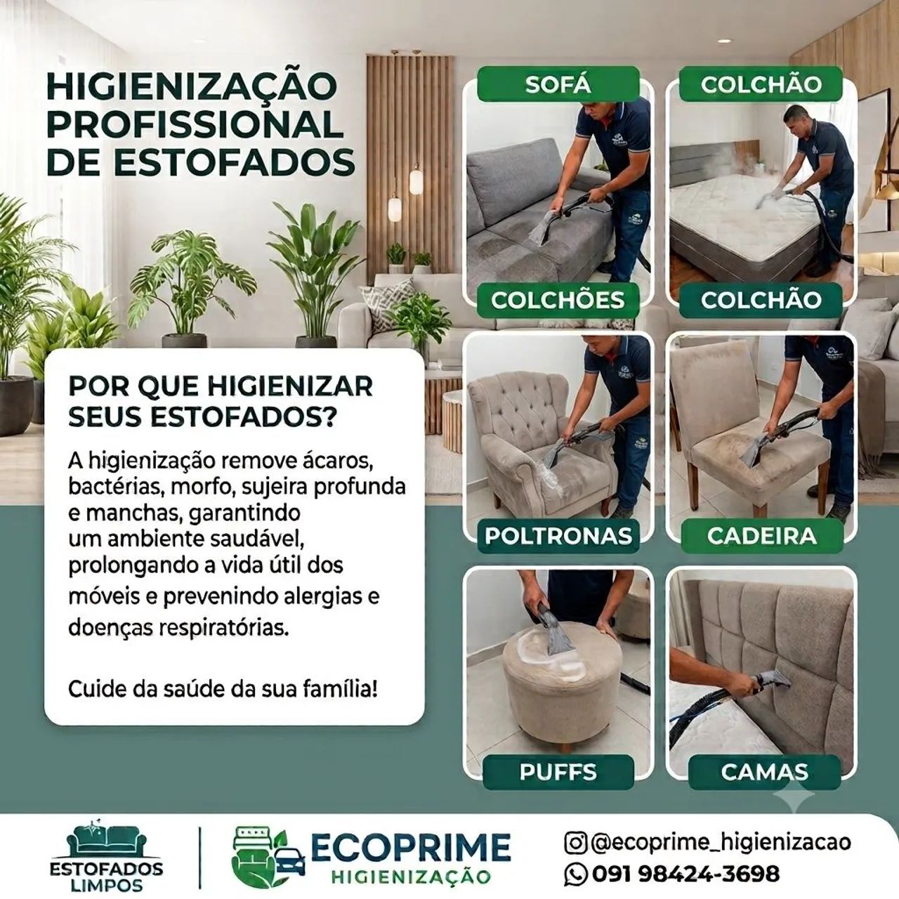 Higienização profissional ECOPRIME 