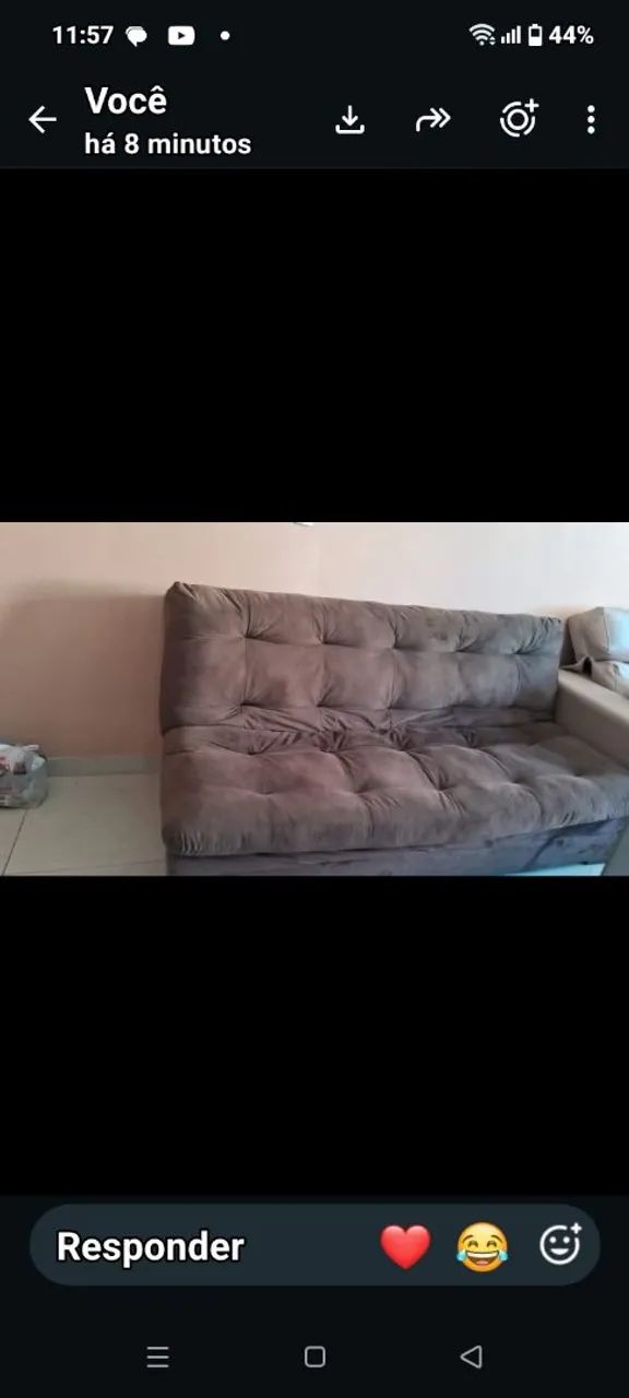 Sofá Cama marrom.  - Foto 3