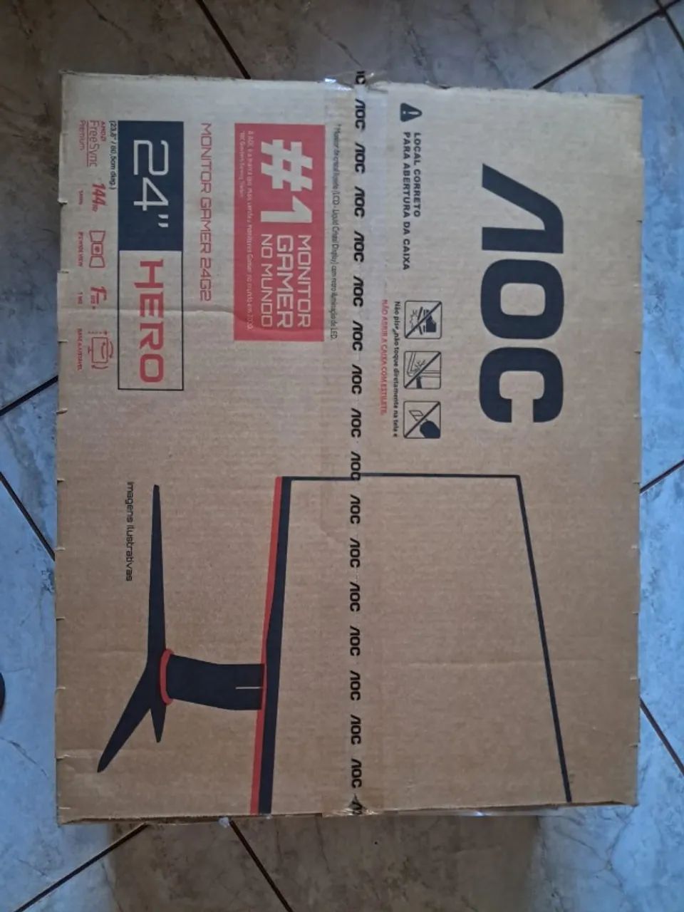 Monitor AOC 24G2 144 Hz Full HD IPS 24 polegadas com Base ergonômica Ajuste de altura, inc - Foto 5