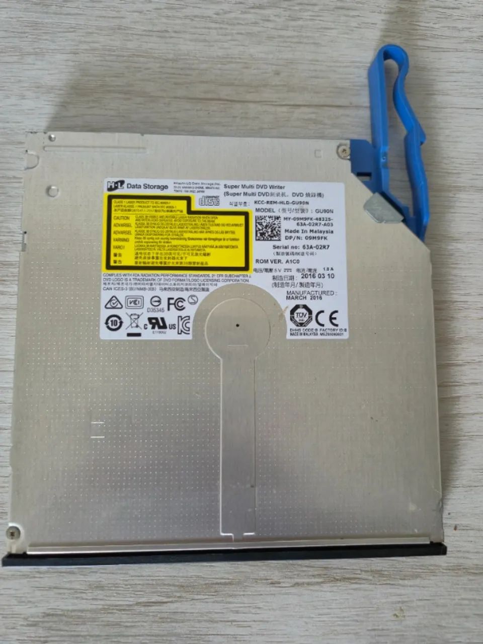 Drive de DVD Original Dell HL GU90N SATA para Notebook 