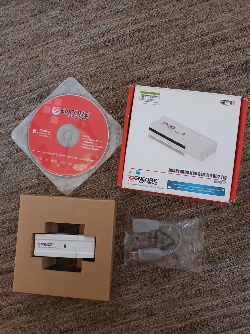 Adaptador USB sem fio 802.11g Encore