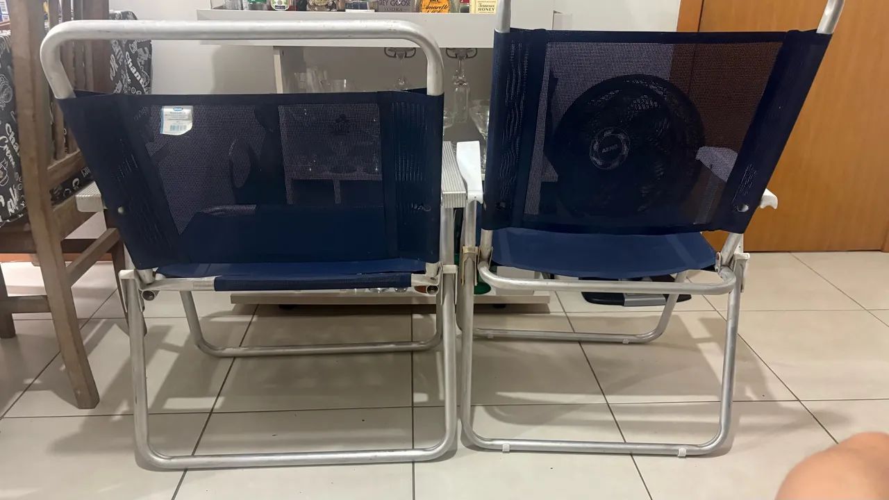 Kit de cadeiras de praia com carrinho - Foto 4