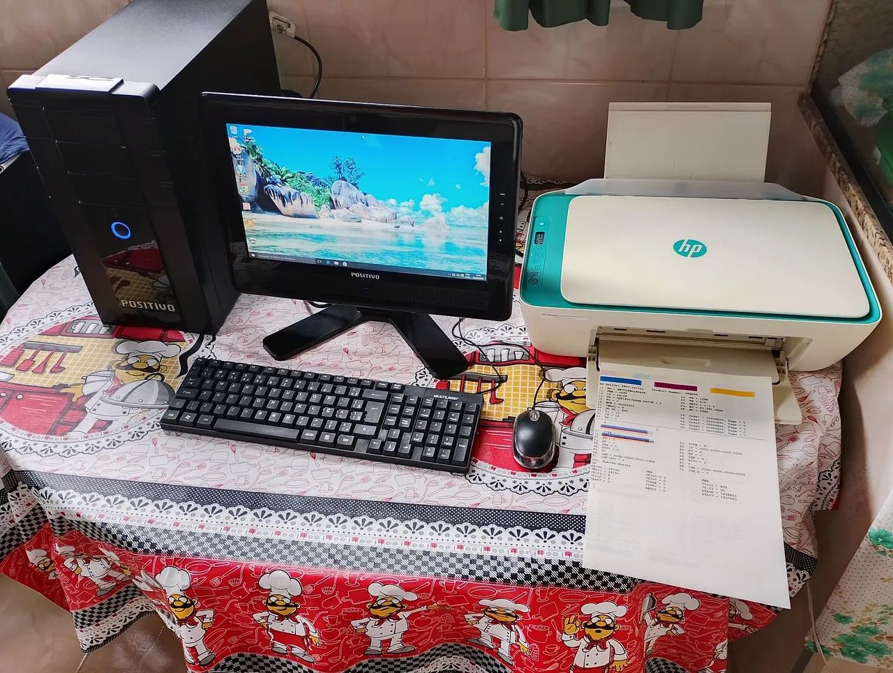 Computador Completo com Multifuncional HP