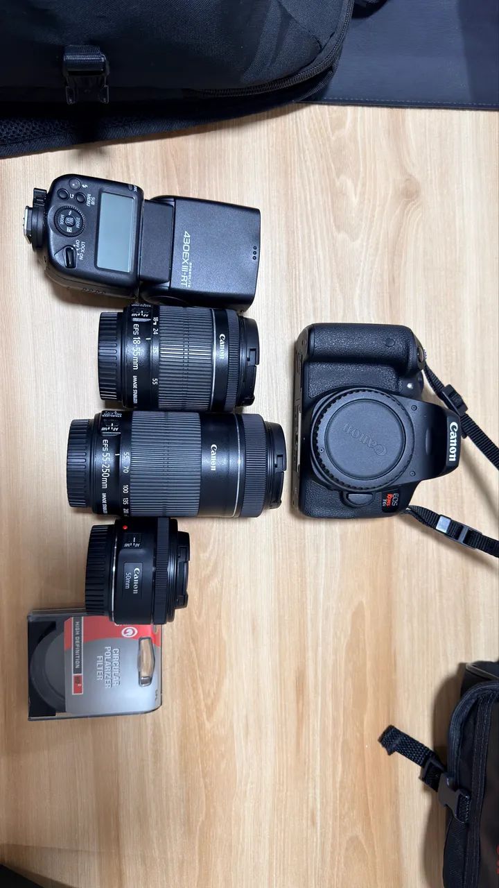 Câmera Cânon T6I + Kit de Lentes e acessórios  - Foto 4