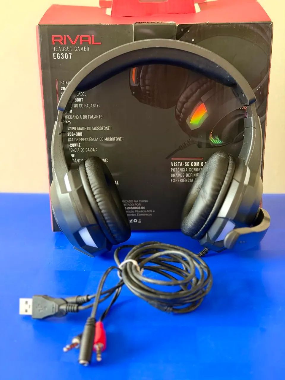 Headset Gamer Evolut Rival EG307 Rainbow LED.