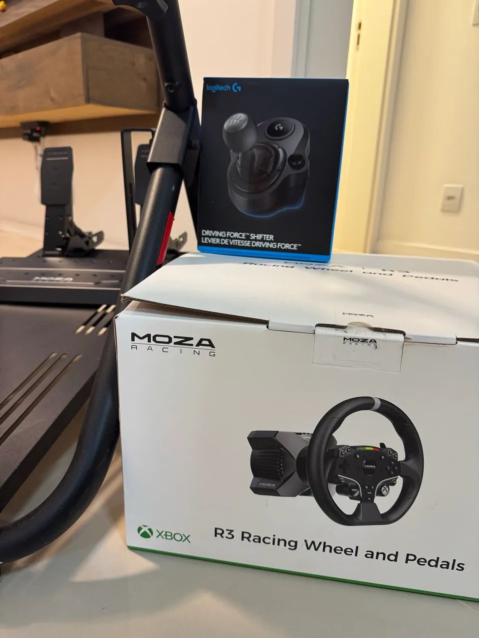 Moza R3 Bundle + Suporte SXT V2 + Câmbio Logitech