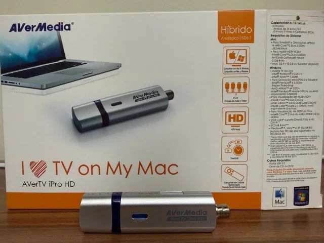 Placa De Tv Hd Usb Para Mac E Pc Avertv Ipro Hd H869m