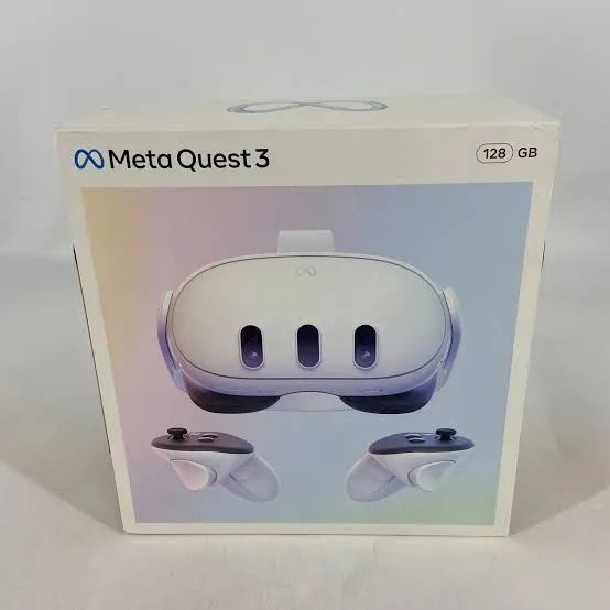 【中古美品】Mata Quest3 フルセット　M80217-10 Óculos VR Meta Quest 3 128GB - Realidade Mista 4K - Acompanha