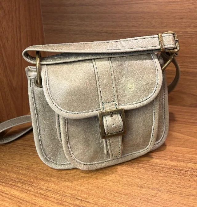 Bolsa Transversal Couro Verde - Foto 3