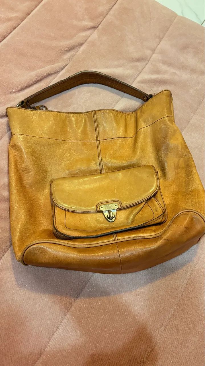 bolsa de couro banana republic - Foto 2