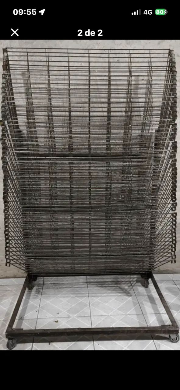 Grade secadora metálica para serigrafia usada