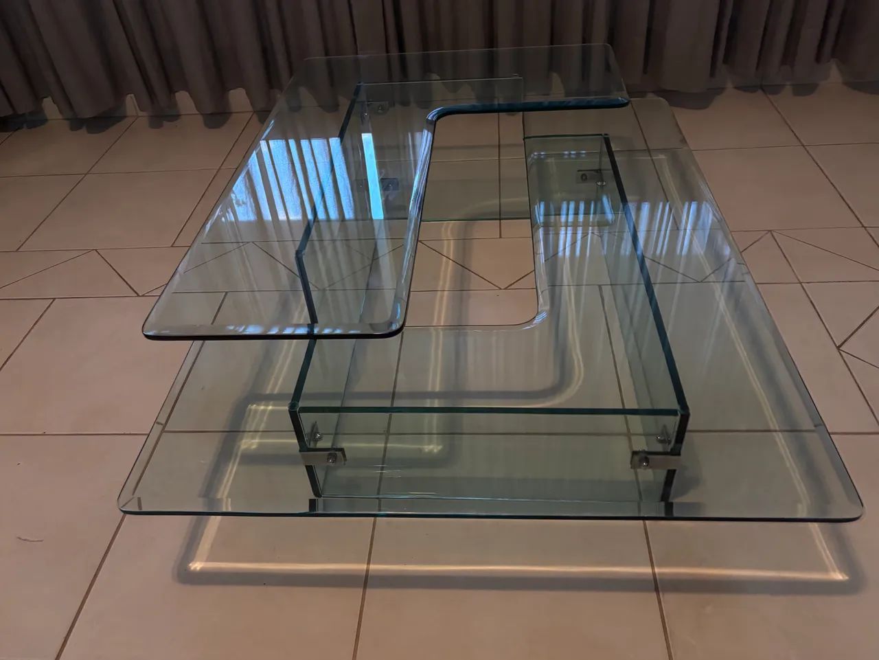 Mesa de Centro Vintage de Vidro -  Peça de Design - Foto 2