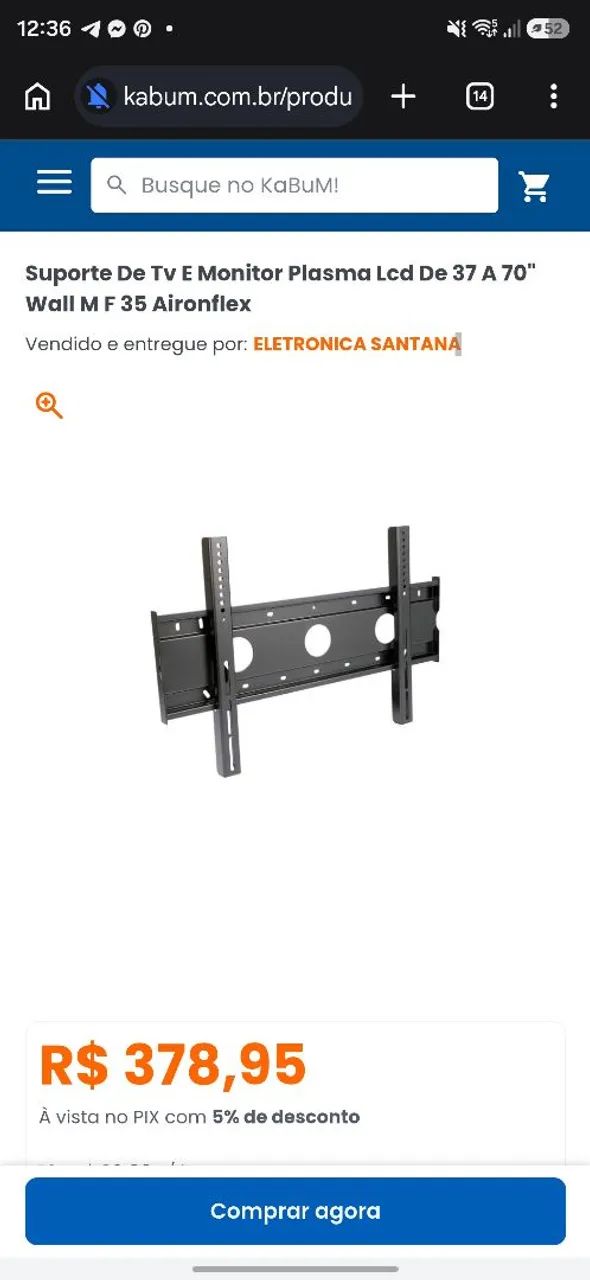 Suporte TV Parede Novo - AironFlex 37 a 70 polegadas - Foto 4