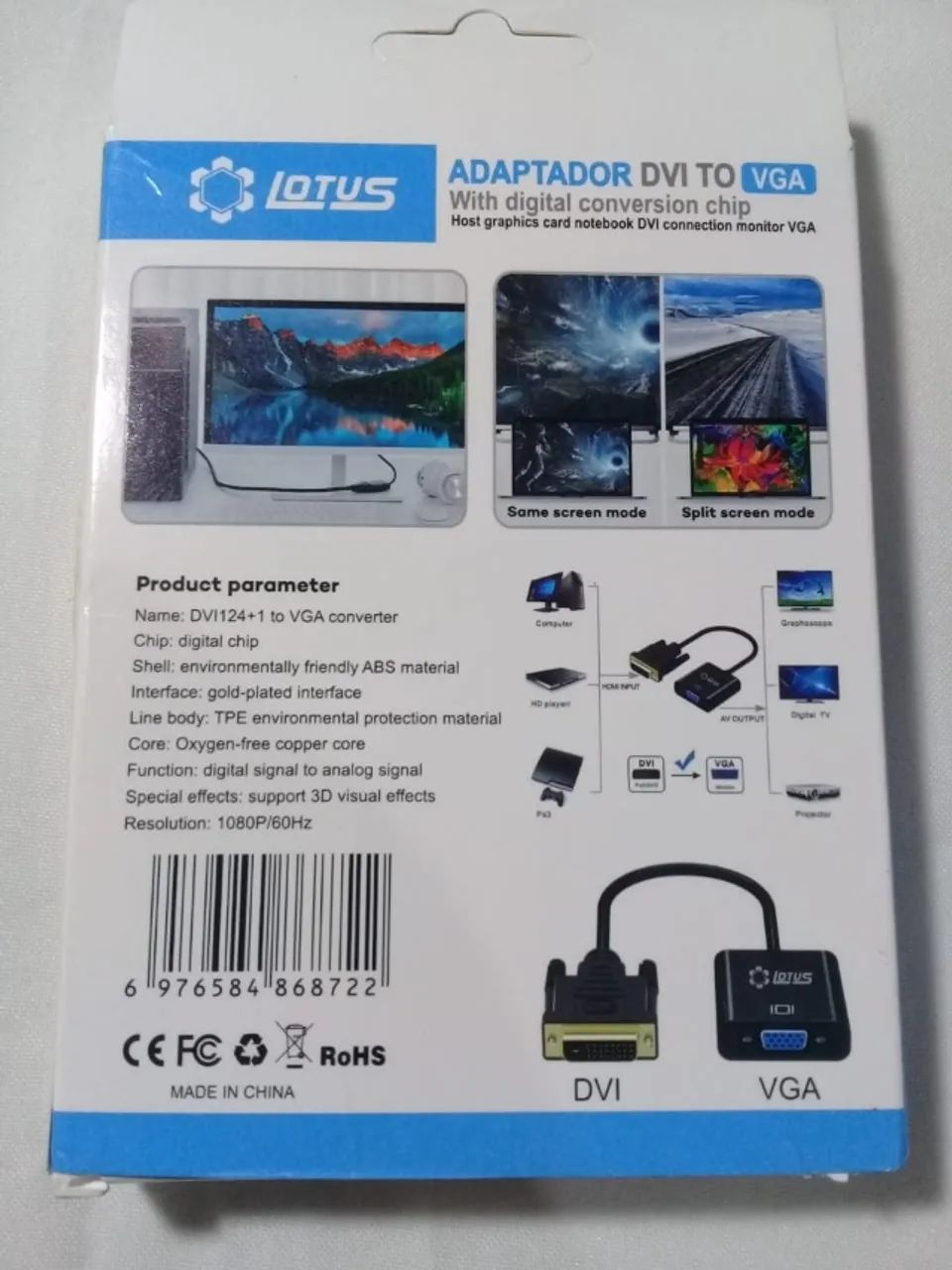Adaptador DVI 24+1 para VGA. - Foto 2