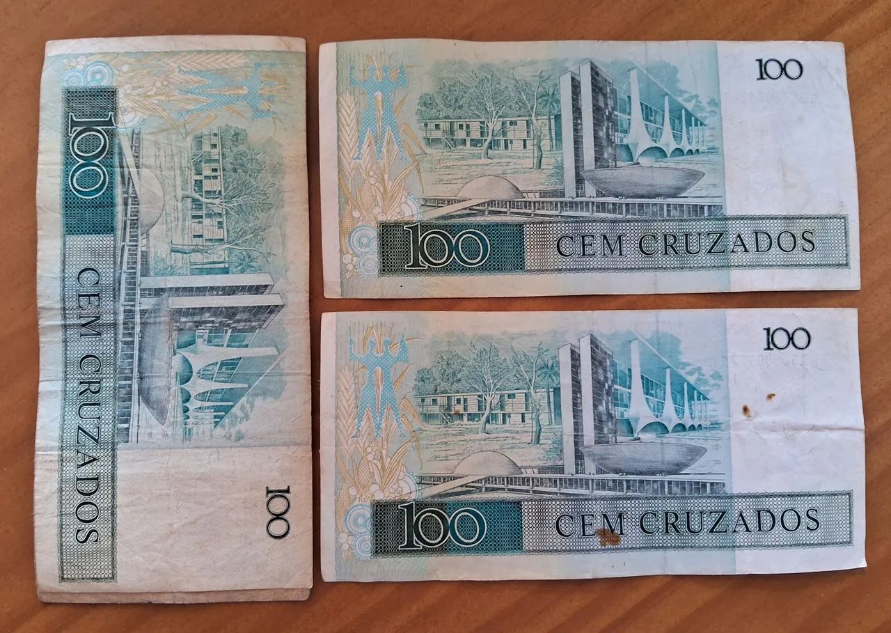 Cédula de 100 Cruzados  Juscelino Kubitschek - Foto 2