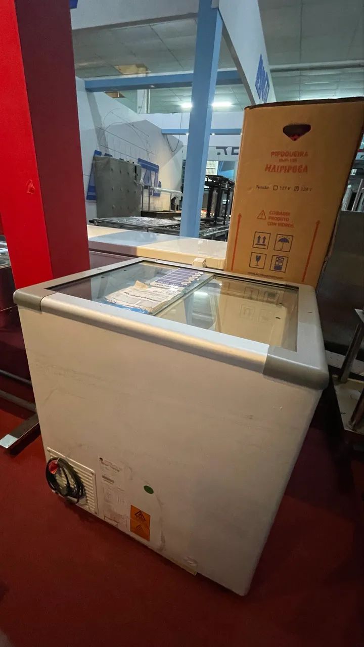 CONSERVADOR HORIZONTAL 216L BRANCO VIDRO RETO BAIXA TEMP - Foto 3