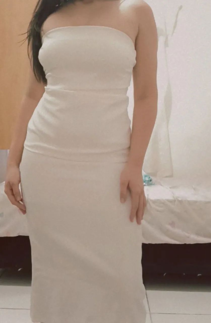 Vestido Tomara que Caia off-white
