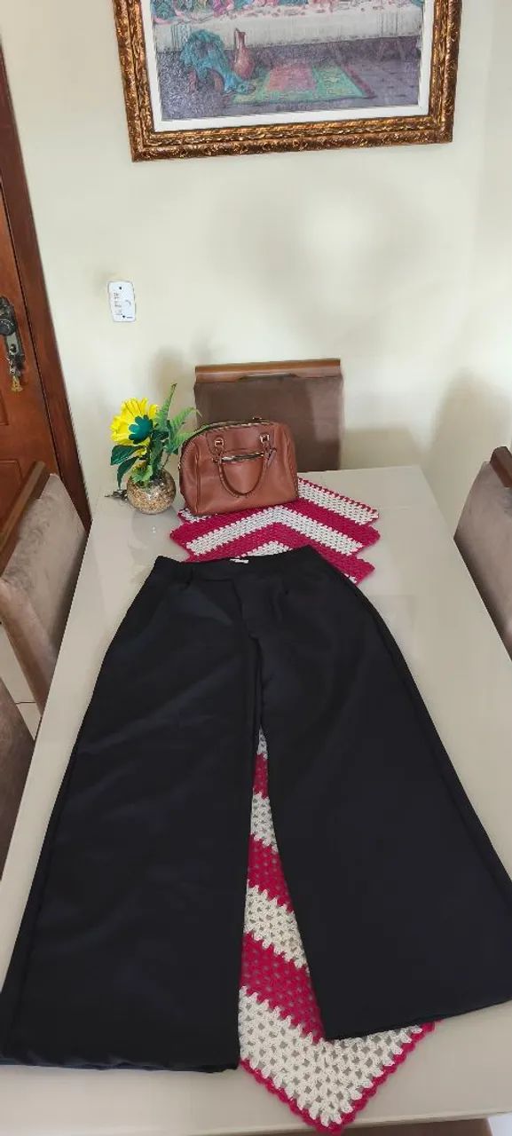 Calça pantalona preta - Foto 2