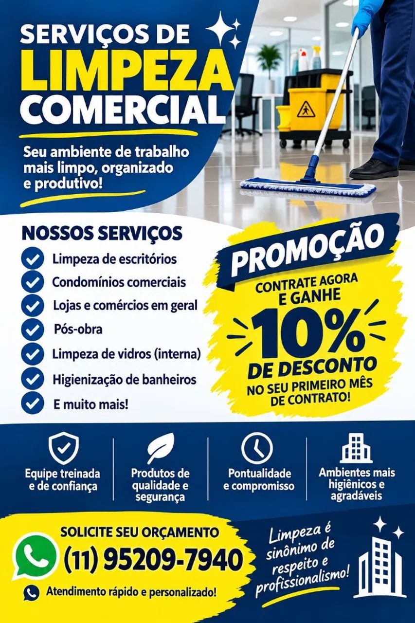 Serviços de limpeza e manutenção 