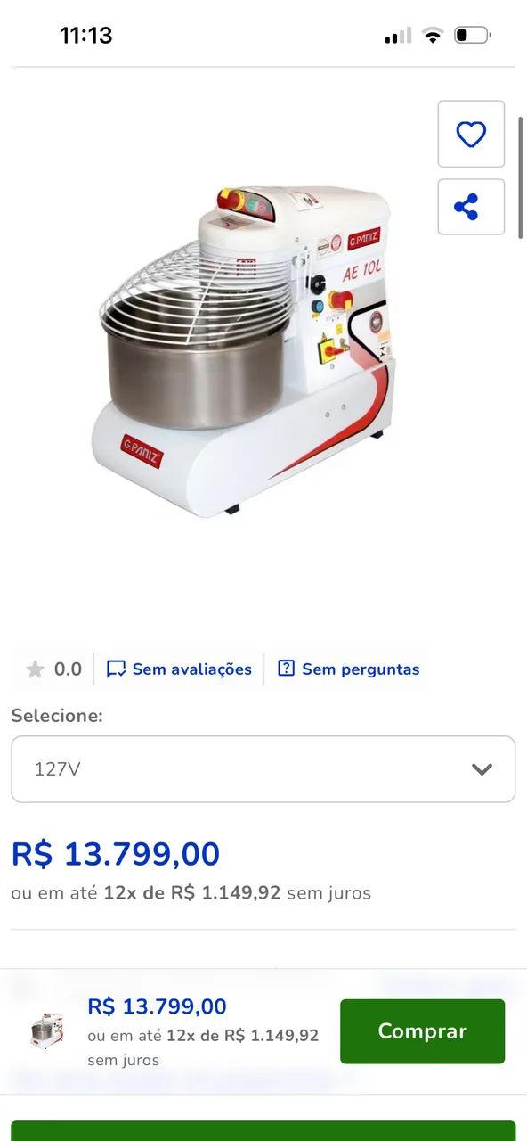 Masseira Gpaniz 10 litros 
